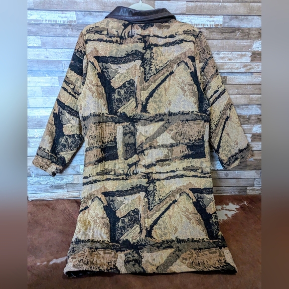 Boho Handcrafted Tapestry Jacket W 3/4 Sleeves - Picture 10 of 15